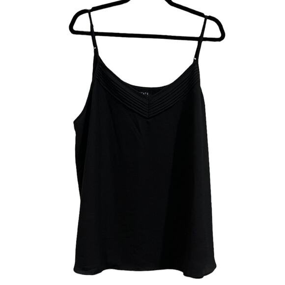 NWT 1State spaghetti strap cami top blouse shirt Black Size XXL - Picture 3 of 8